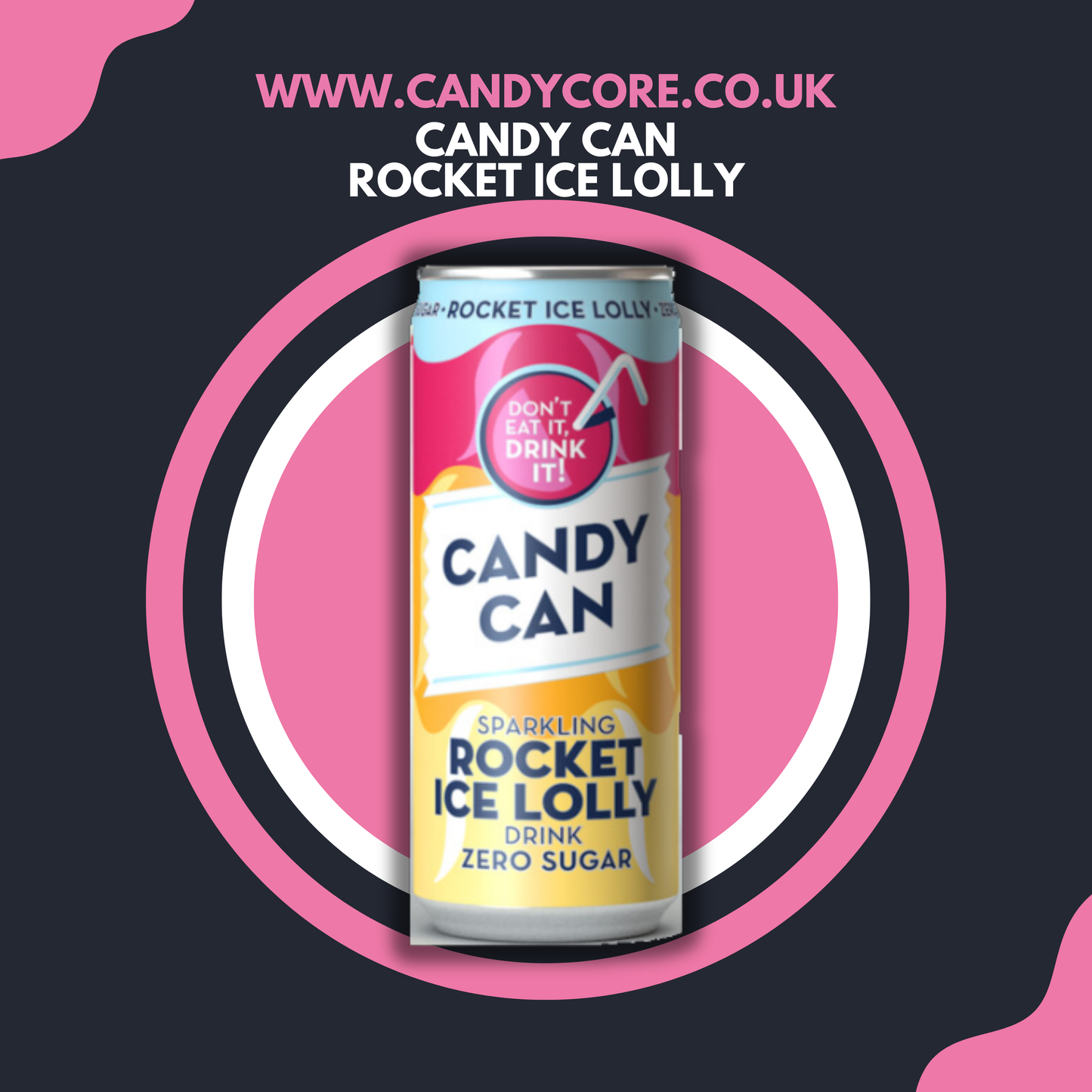 Candy Can - Sparkling Rocket Ice Lolly (Sugar Free) 330ml
