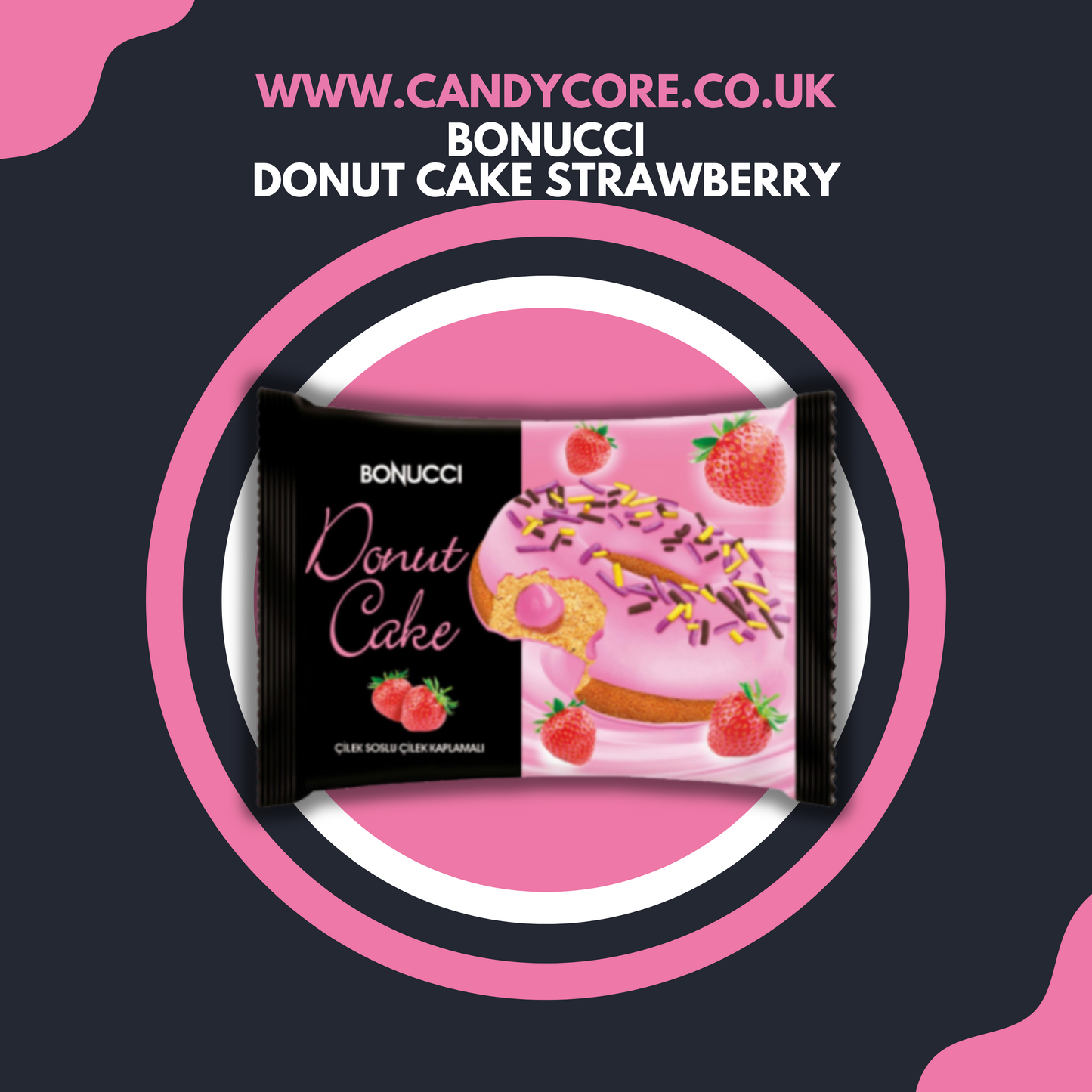 Bonucci - Donut Cake Strawberry 40g