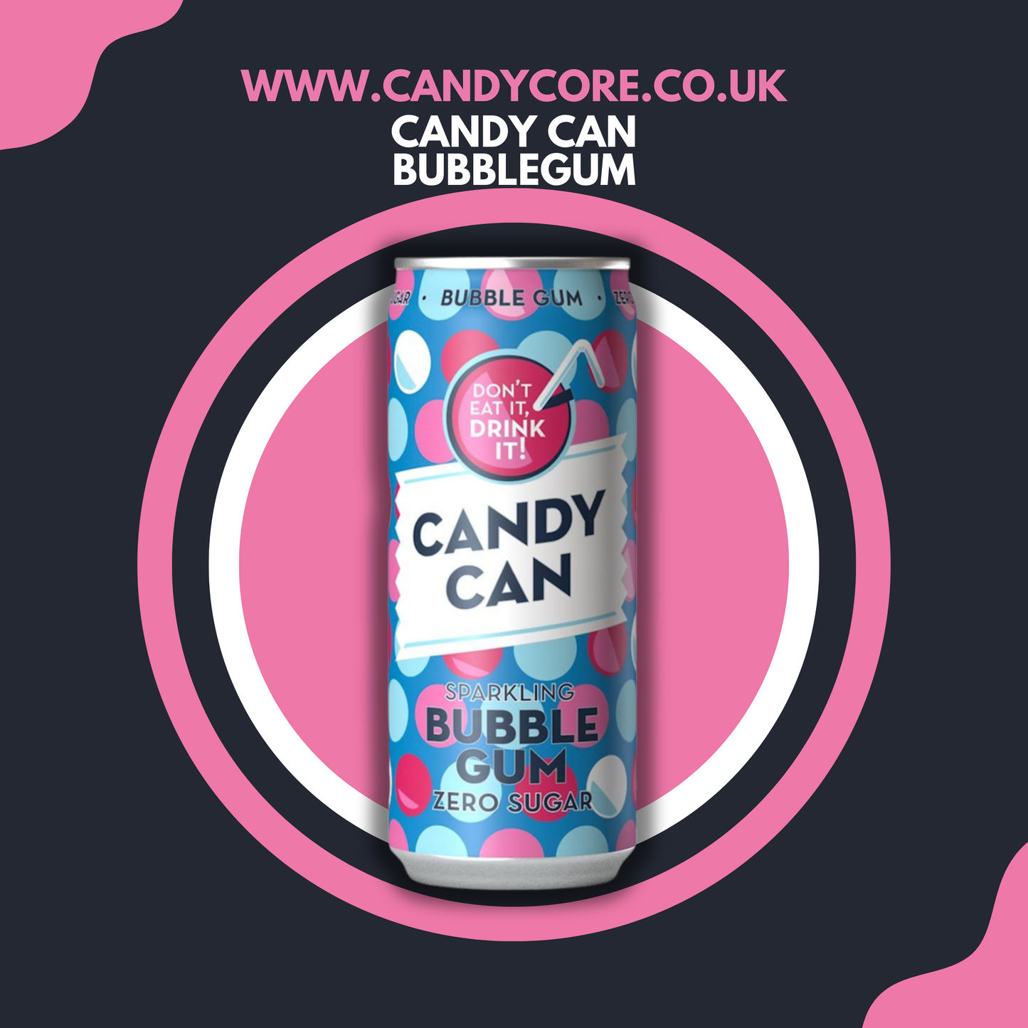 Candy Can - Sparkling Bubblegum (Sugar Free) 330ml