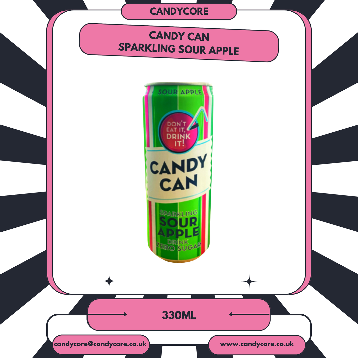 Candy Can - Sparkling Sour Apple (Sugar Free) 330ml