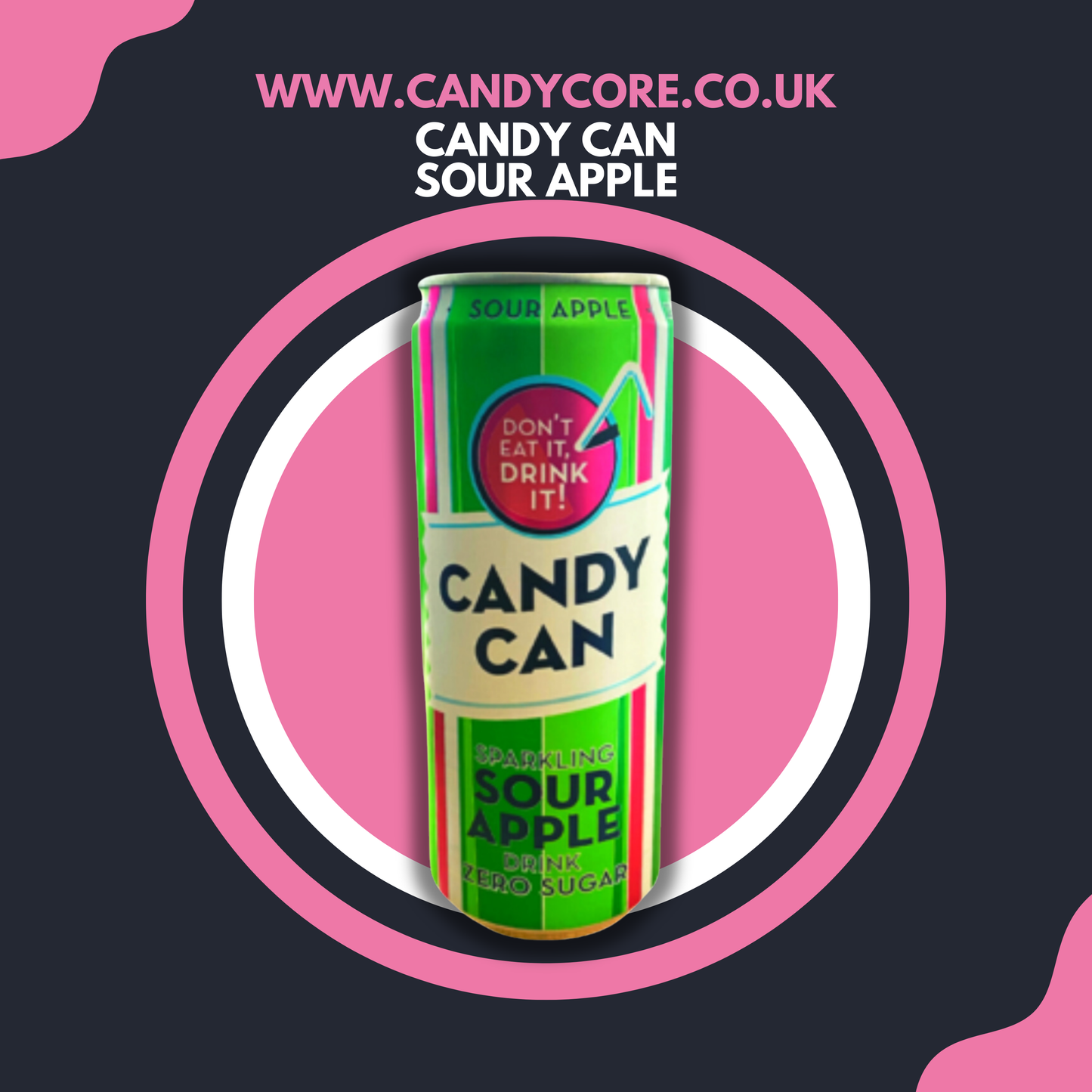 Candy Can - Sparkling Sour Apple (Sugar Free) 330ml