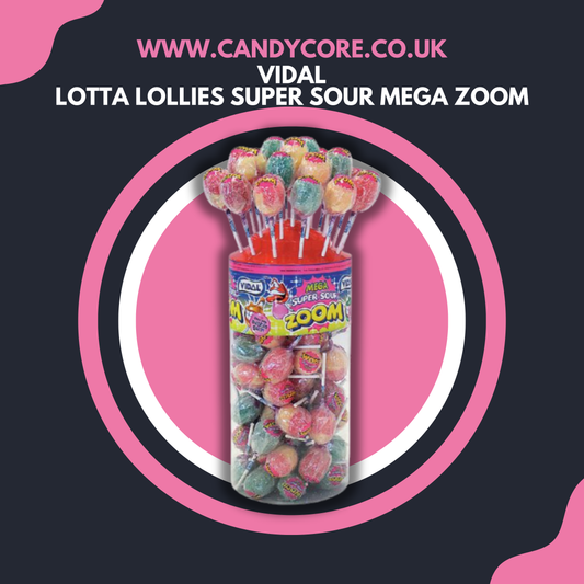 Vidal - Super Sour Mega Zoom Lollies 25g