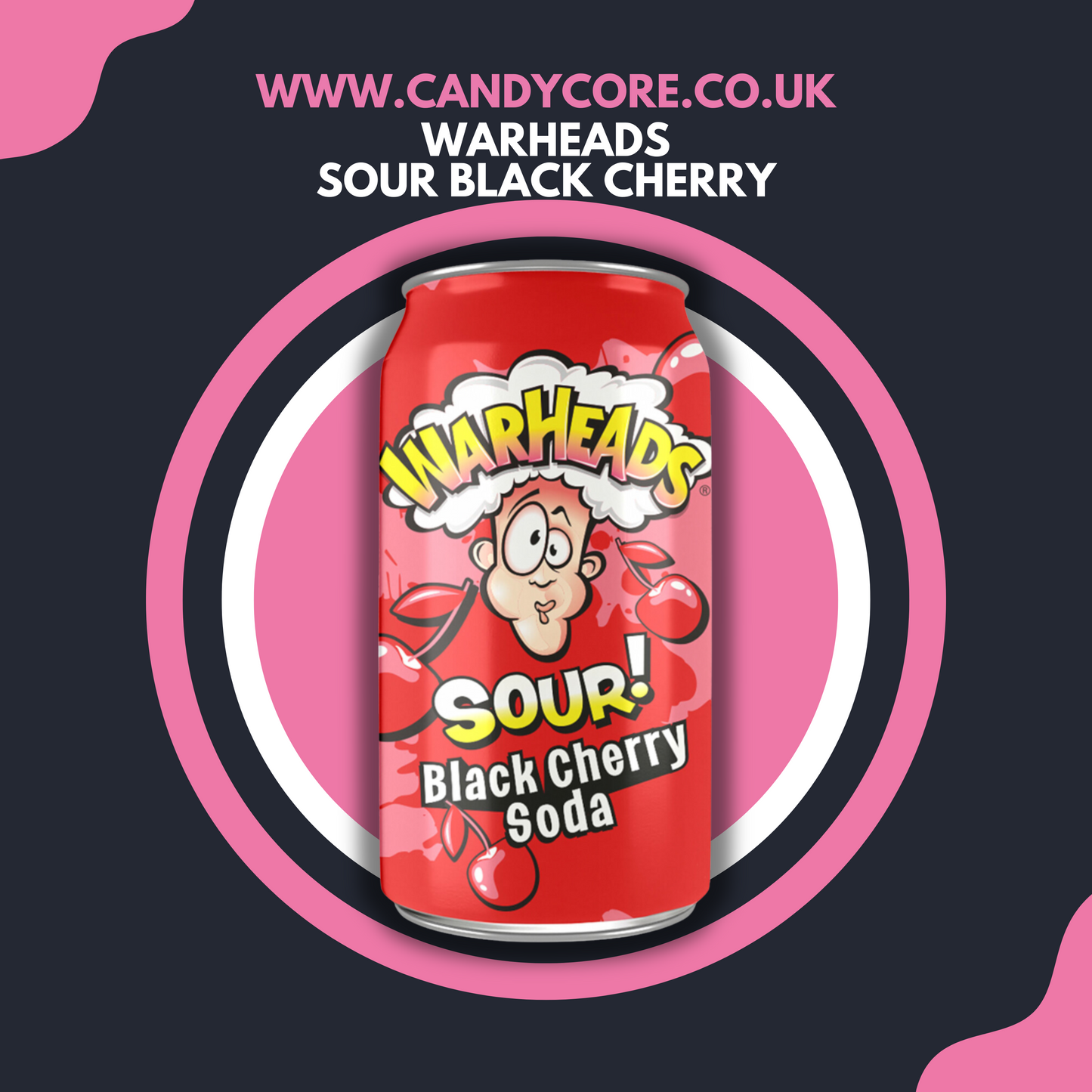 Warheads - Sour Black Cherry 355ml