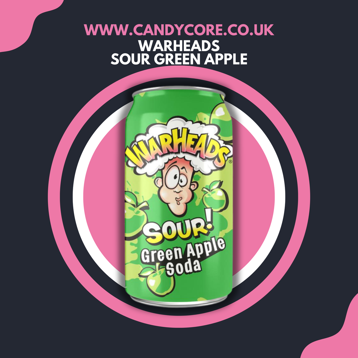 Warheads - Sour Green Apple 355ml