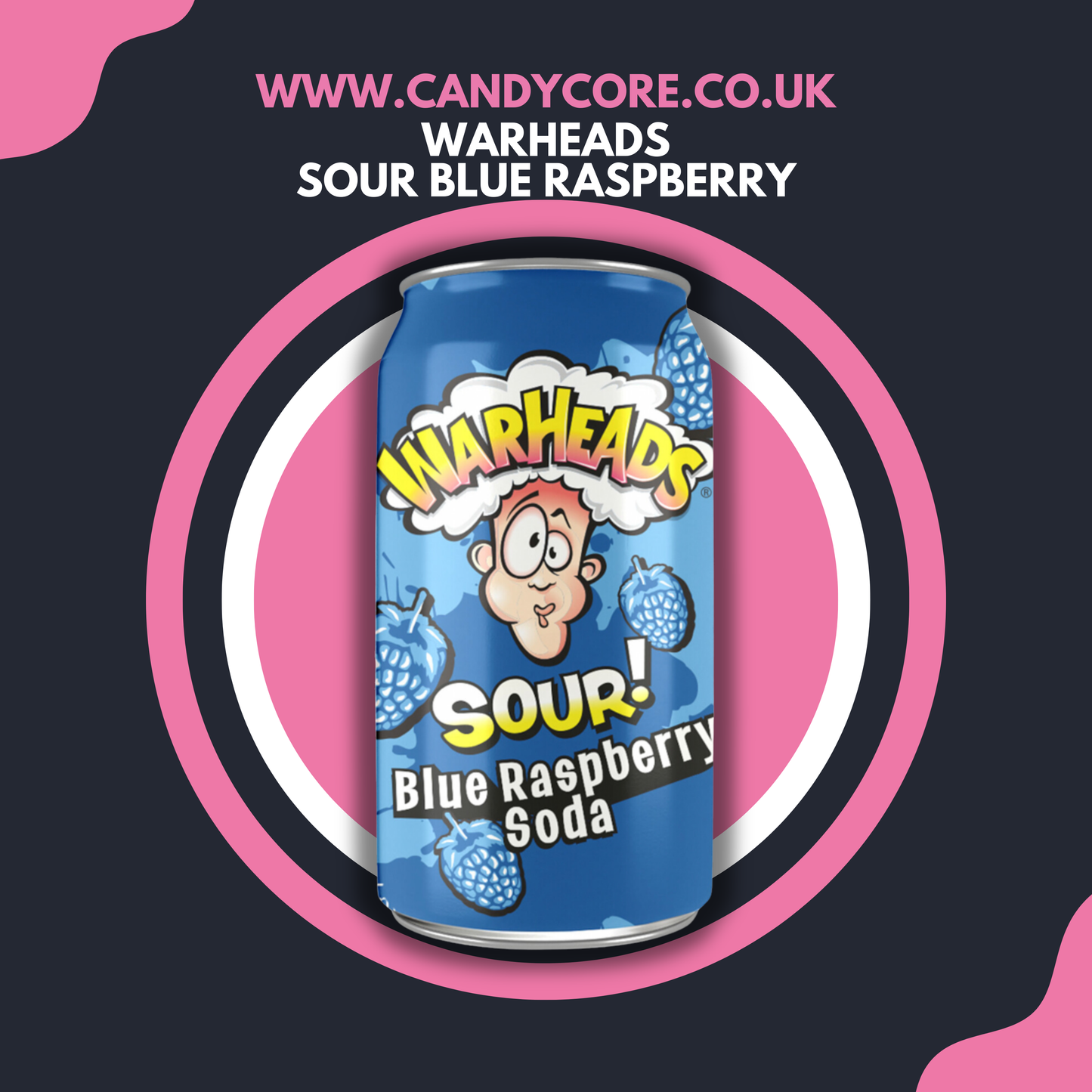 Warheads - Sour Blue Raspberry 355ml